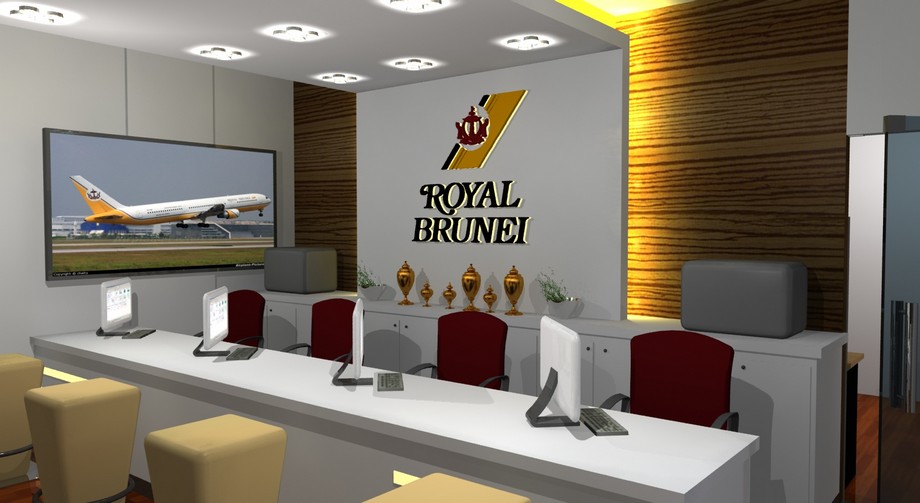 Nội thất văn phòng hãng hàng không Royal Brunei