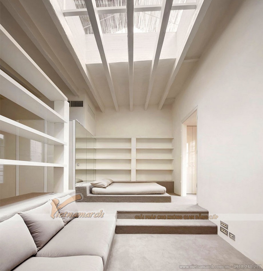 Phòng ngủ hiện đại với bảng màu trắng - Modern Serenity