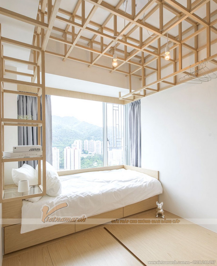 Thiết kế phòng ngủ tối giản với diện tích nhỏ