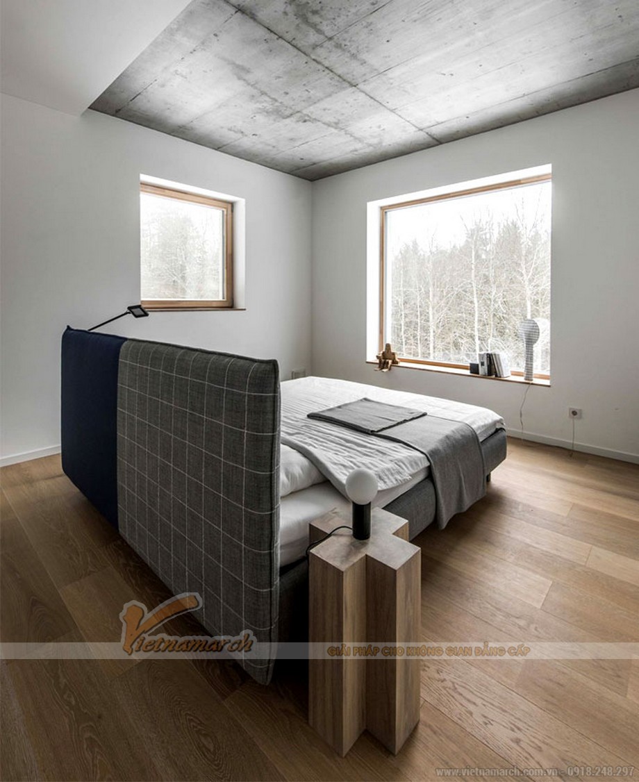 Thiết kế phòng ngủ với gam màu đơn sắc