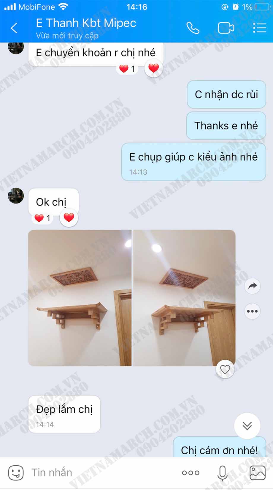 mẫu bàn thờ treo tường chung cư hiện đại 