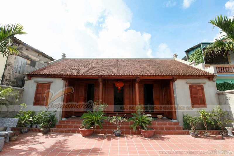 thiết kế nhà thờ họ, từ đường kẻ chuyền gỗ lim nam phi 2