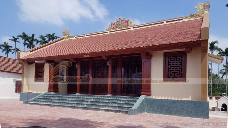 thiết kế nhà thờ họ, từ đường kẻ chuyền gỗ lim nam phi 3