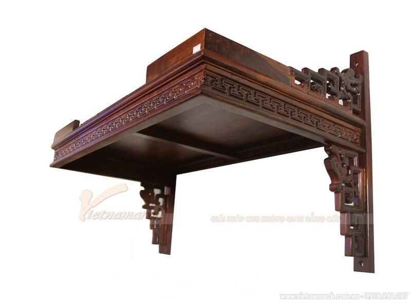 bàn thờ treo gỗ hương 41x61 cm 2