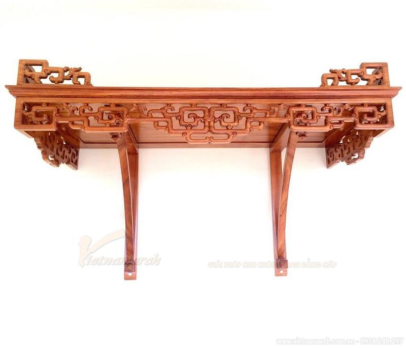 bàn thờ treo gỗ hương 41x61 cm 3