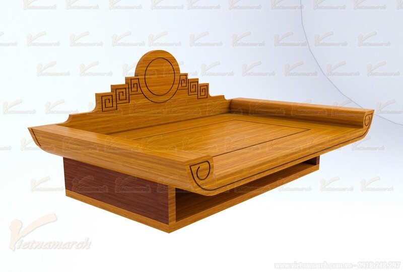 bàn thờ treo gỗ hương 48x69 cm 3