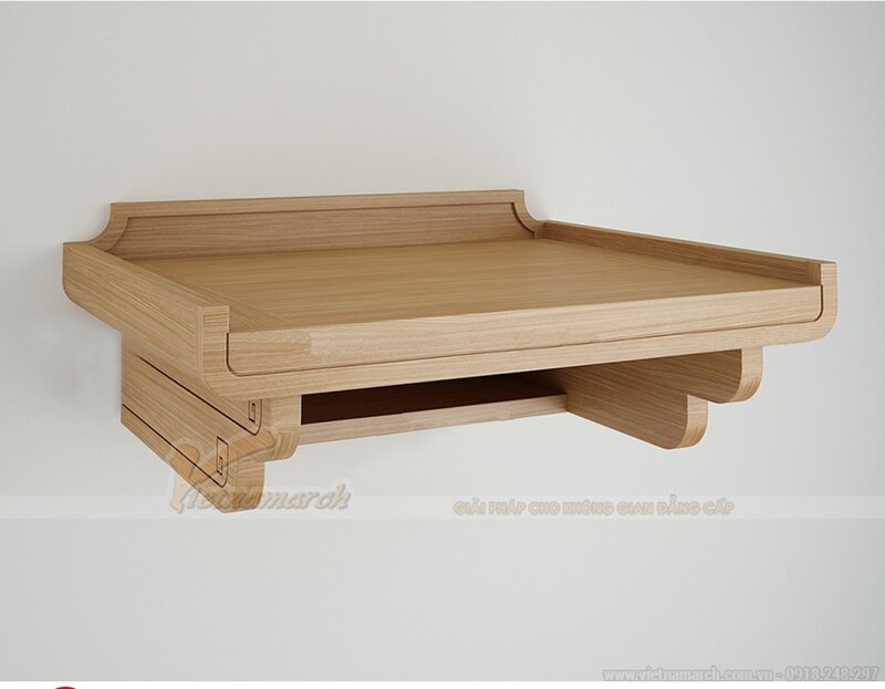 bàn thờ treo gỗ hương 48x81 cm