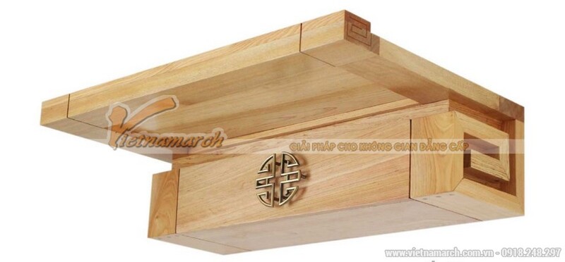 bàn thờ treo gỗ hương 48x88 cm 3