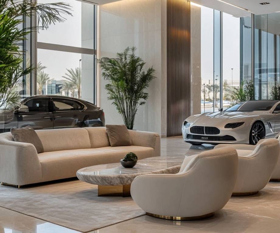 Mẫu showroom ô tô hiện đại có phòng khách VIP Mẫu showroom ô tô hiện đại có phòng khách VIP